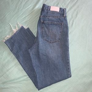 Pistola Koi High Rise Mom Straight Distressed Denim Jeans Size 28